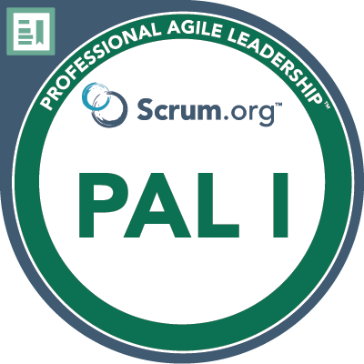 Professional Agile Leadership I badge